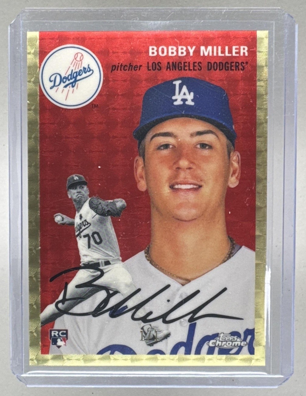 Bobby Miller 2023 Topps Chrome Platinum Anniversary #26 Superfractor RC 1/1