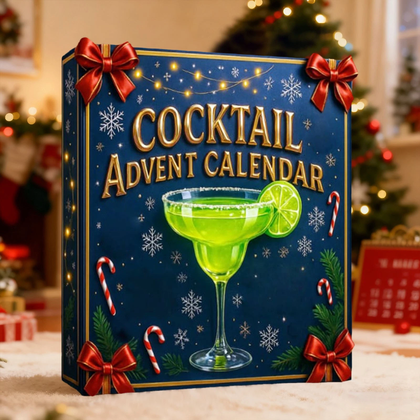 2025 Cocktail Acrylic Advent Calendar with 24 Mini Items for Christmas Countdown