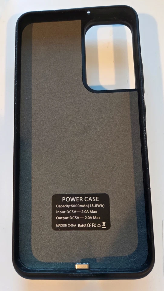 Funda Batería para Samsung Galaxy S22+ / S22 Plus, 5000mAh Recargable Negra Estuche Foto 2 de 4