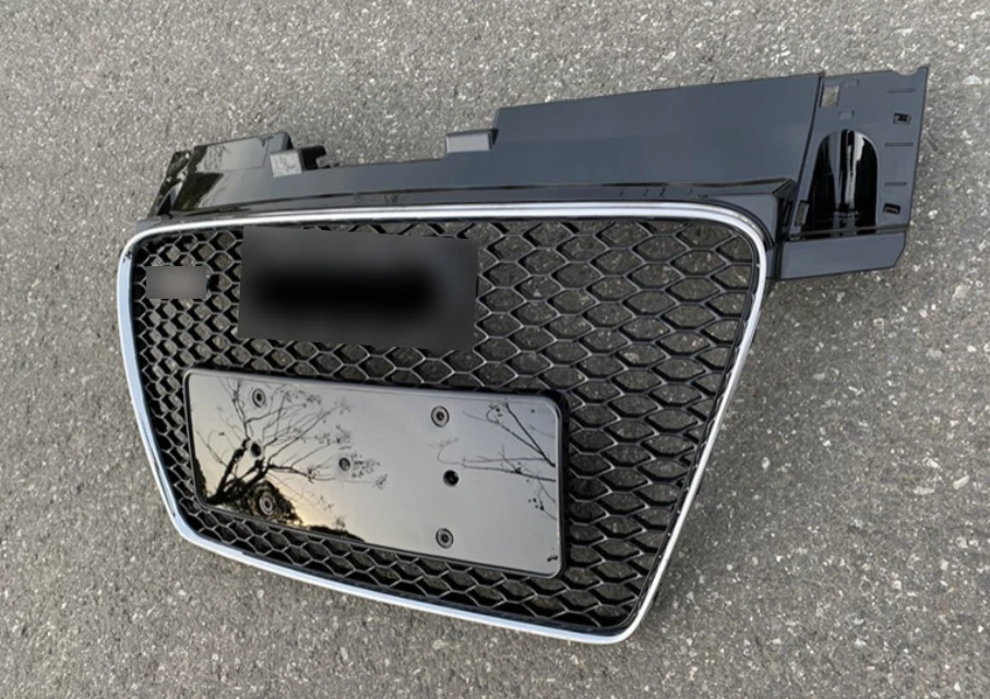For AUDI TT 8J TTRS 2008-2014 Front bumper Mesh Grill grille silver - Image 3 of 4