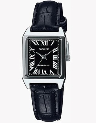 Casio Women s Black Dial Black Leather Band LTP-V007L-1BUDF New No Box