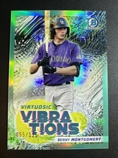 2022 Bowman Baseball Benny Montgomery Virtuosic Vibrations Aqua /125 #VV-17