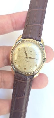 Vintage BULOVA 23 Automatic Cal 10BPAC Men's 34mm Fancy Case Crosshair Watch 