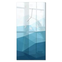 Glasuhr Hochformat Glas-Wanduhr Abstraktion Hintergrund WeißE Zeiger 30X60 Cm
