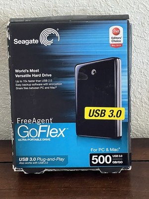 Seagate FreeAgent GoFlex Ultra-Portable Drive, 500GB, USB 3.0, PC and Mac