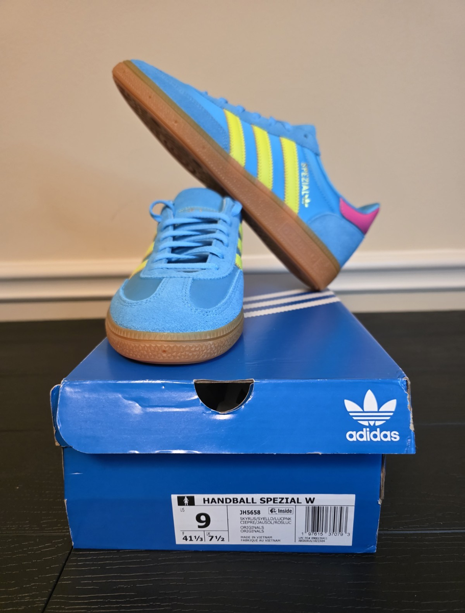 Size 9 - adidas Handball Spezial Sky Rush Solar Yellow Satin W for