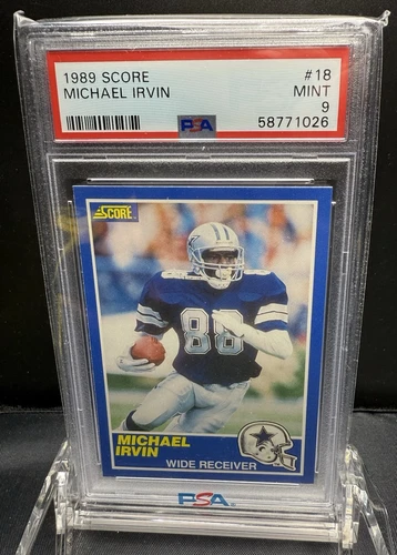 1989 SCORE MICHAEL IRVIN #18 PSA 9