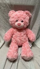 Build A Bear Pink Cuddles 16" Teddy Bear Plush Swirl Fur Heart Nose BAB Workshop