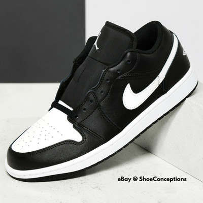 Nike Air Jordan 1 Low Shoes Black Summit White 553558-043 Men's Sizes NEW
