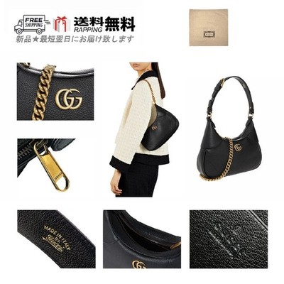 GUCCI Handbag APHRODITE SOFT GOAT Shoulder Strap GG Black