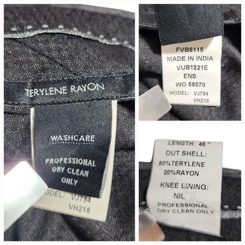 Van Heusen 2 Piece Suit 42 Mens Master Ceremonies Herringbone Gray Single Breast - Picture 11 of 21