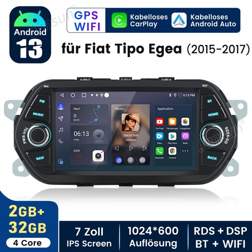 2 + 32GB CarPlay Android 13 BT FM WIFI DAB + Radio samochodowe do Fiat Tipo Egea 2015-2021
