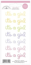 Doodles Cardstock Stickers Multicolor It's A Girl