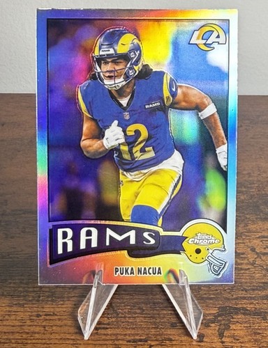 2025 Topps Chrome Puka Nacua 1975 Throwback Silver Refractor #1975-19 Rams