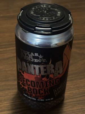 PANTERA LIMITED EDITION BECOMING BOCK Texas Ale Project beer ''can'' Phil Anselmo