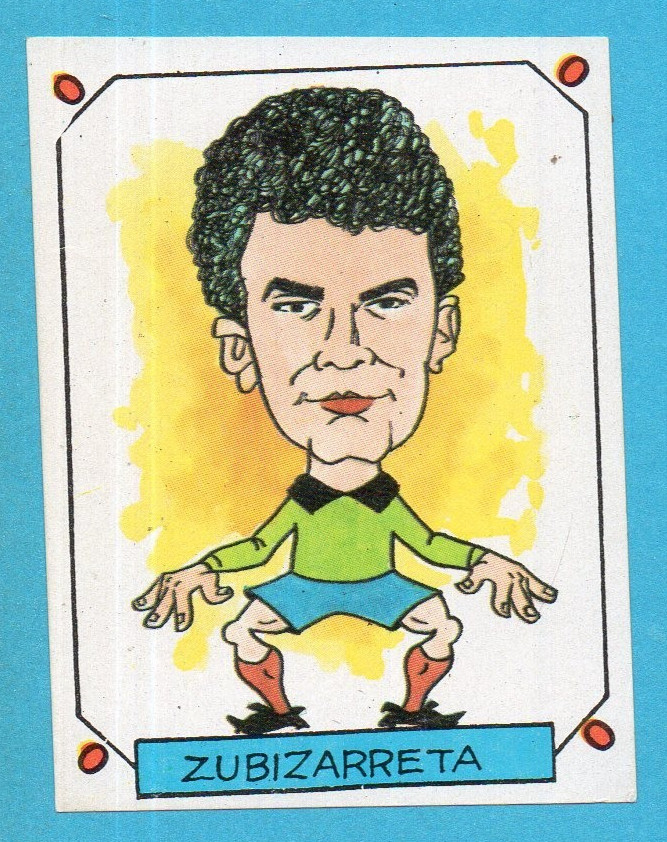 CARICATURAS 22-CROMOS ROS 1987-Figurina n. 43-ZUBIZARRETA-RECUPERATA