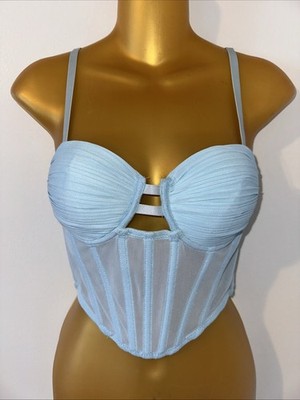 Gorgeous Windsor Baby blue Corset Zipper Small New With Tag