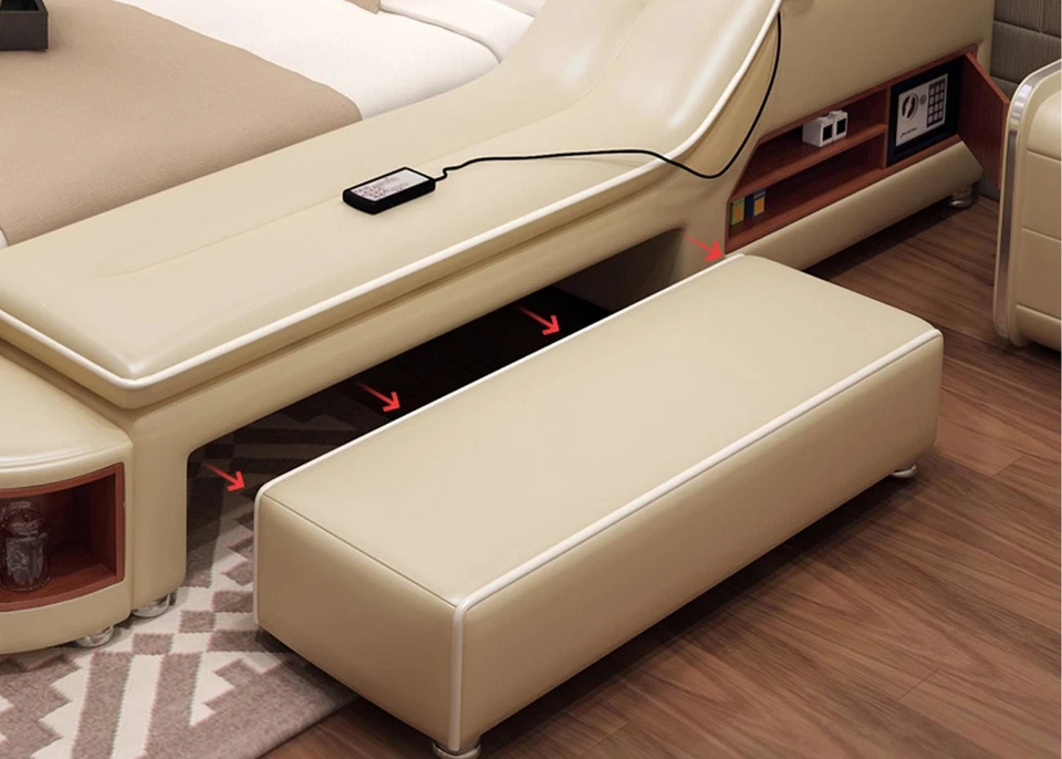 Multifunktion Bett Moderne Hotel Betten Doppelbett USB Sound 180x200 - Bild 2 von 4