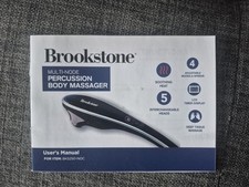Brookstone Heating Percussion Body Massager Black W/ Attatchments Deep Tissue