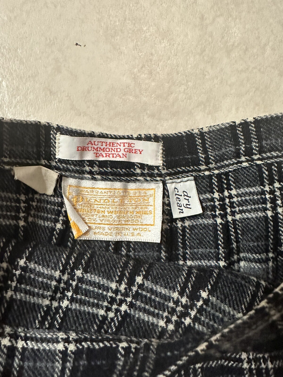 Pendleton Vnt Authentic Drummond Grey Tartan Skir… - image 3