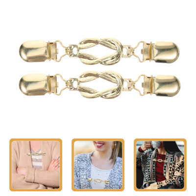 2 Pcs Clip économies Pour Pull À Bouton Châle Manquer Pinces Vêtements Collier