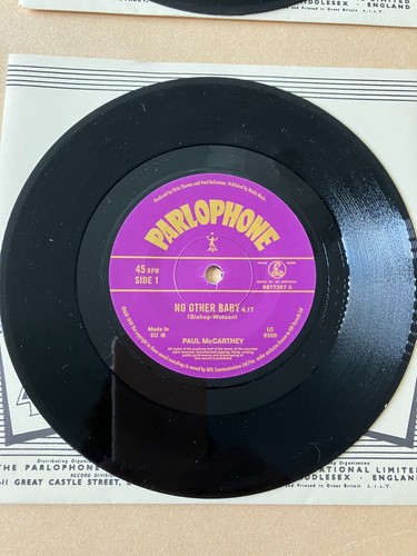 4 X PAUL McCARTNEY No Other Baby - Brown Eyed Handsome Man 7" VINYL SINGLE - Picture 8 of 13