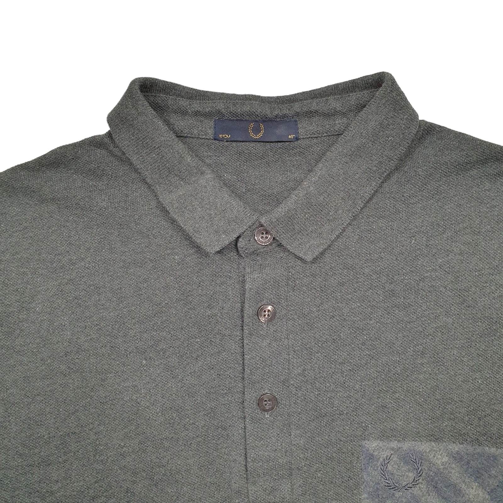 FRED PERRY Grey Polo Shirt Short Sleeve Cotton Mens M image 3