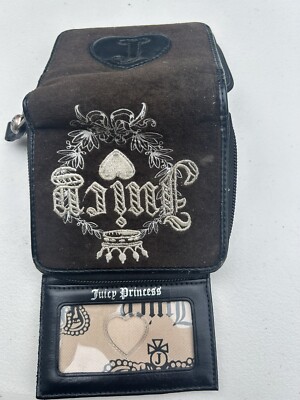 Juicy Couture Princess Wallet Mad Money Brown Velour Y2K
