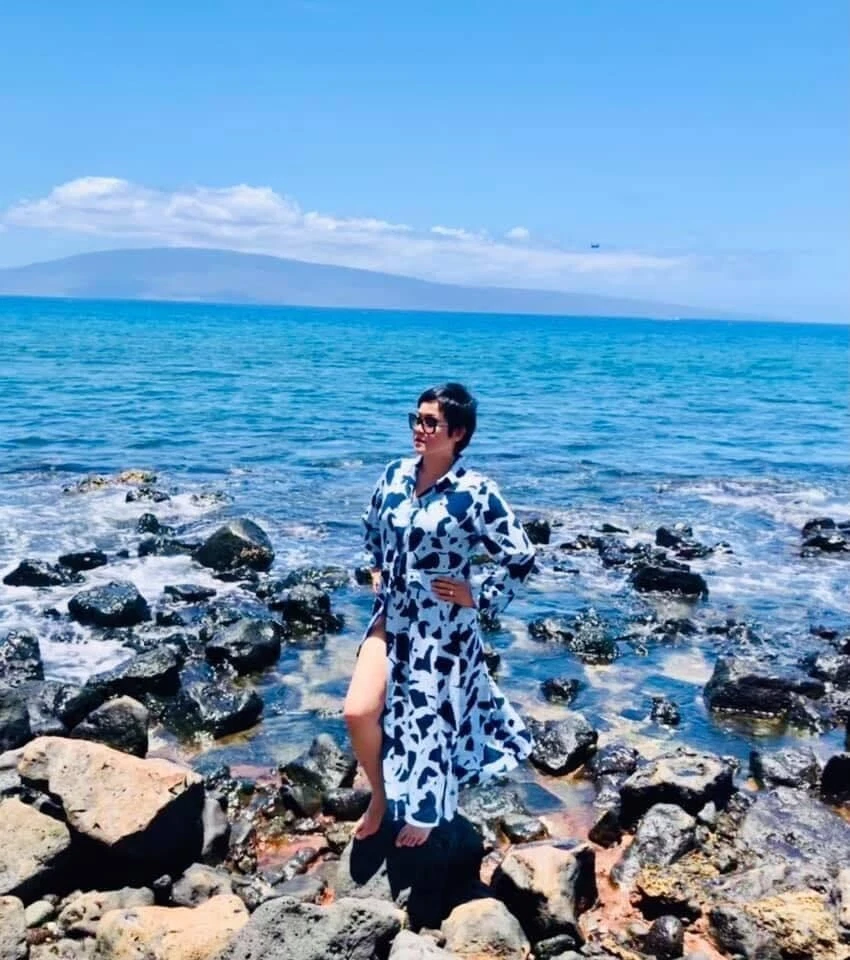 Blue belted dress hot sale