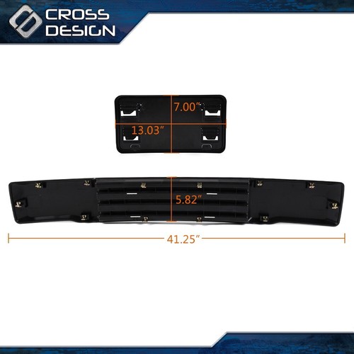 Borde parachoques delantero y matrícula apto para 2015 2016 Ford F-150 2017 nuevo negro - Imagen 3 de 12