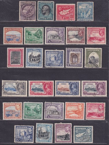 Cyprus 1880-1938 Collection 61 Different Stamps SCV $277 - Picture 2 of 4