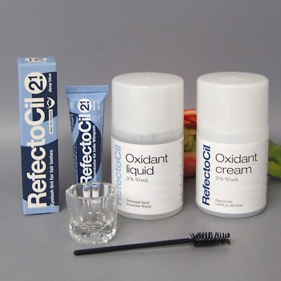 Refectocil Deep Blue Eyelash Eyebrow Professional Tint Kit -choose developer-