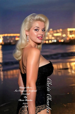 DIANA DORS von Chris Charles Ein Original KUNSTDRUCK A3 UHD Portrait