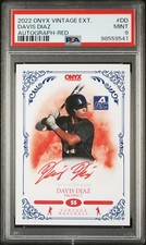 2022 Onyx Extended AUTO Red Ink /25 DAVIS DIAZ Vanderbilt Oakland A's PSA 9