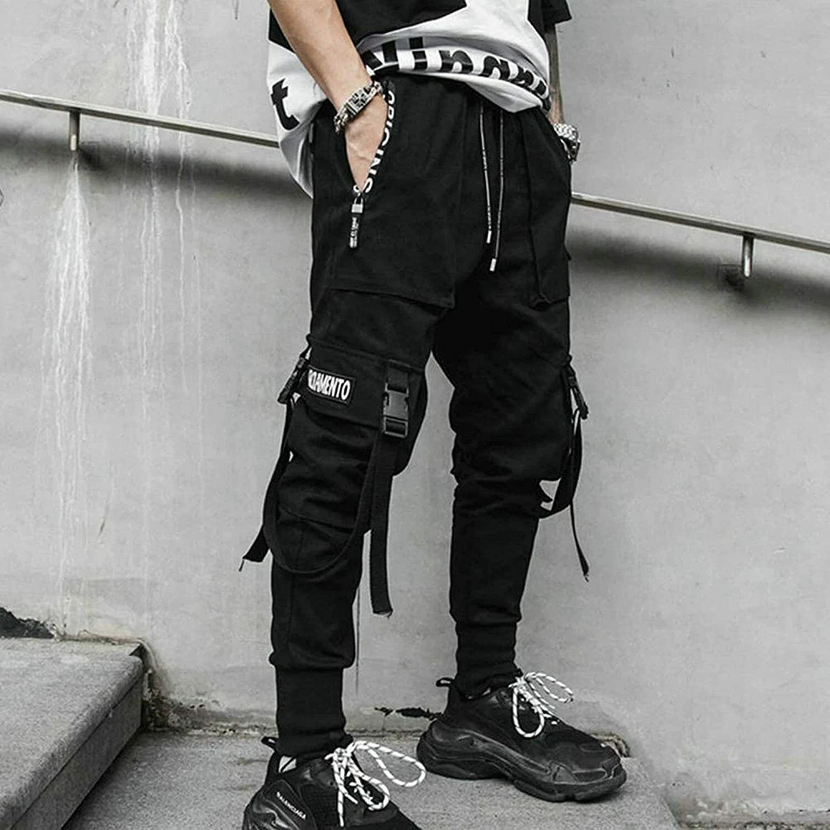 Men s Jogger Pants Techwear Hip Hop Harem Pants Streetwear