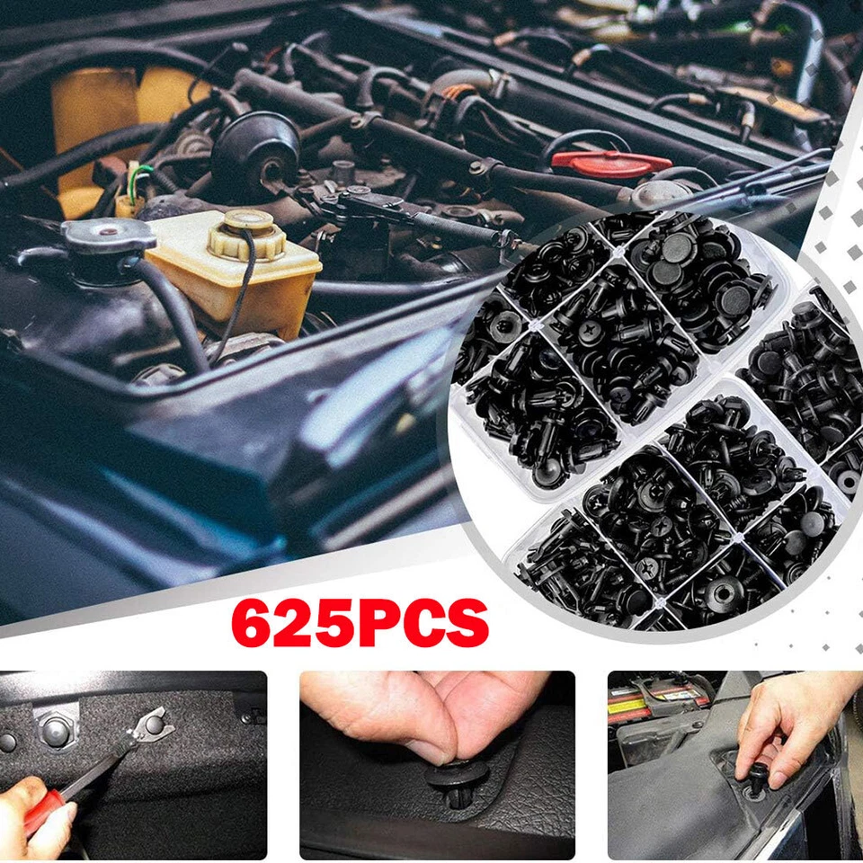 625x Car Auto Panel Bumper Trim Body Clips Kit Rivets Retainer Plastic Fastener - image 4 of 4