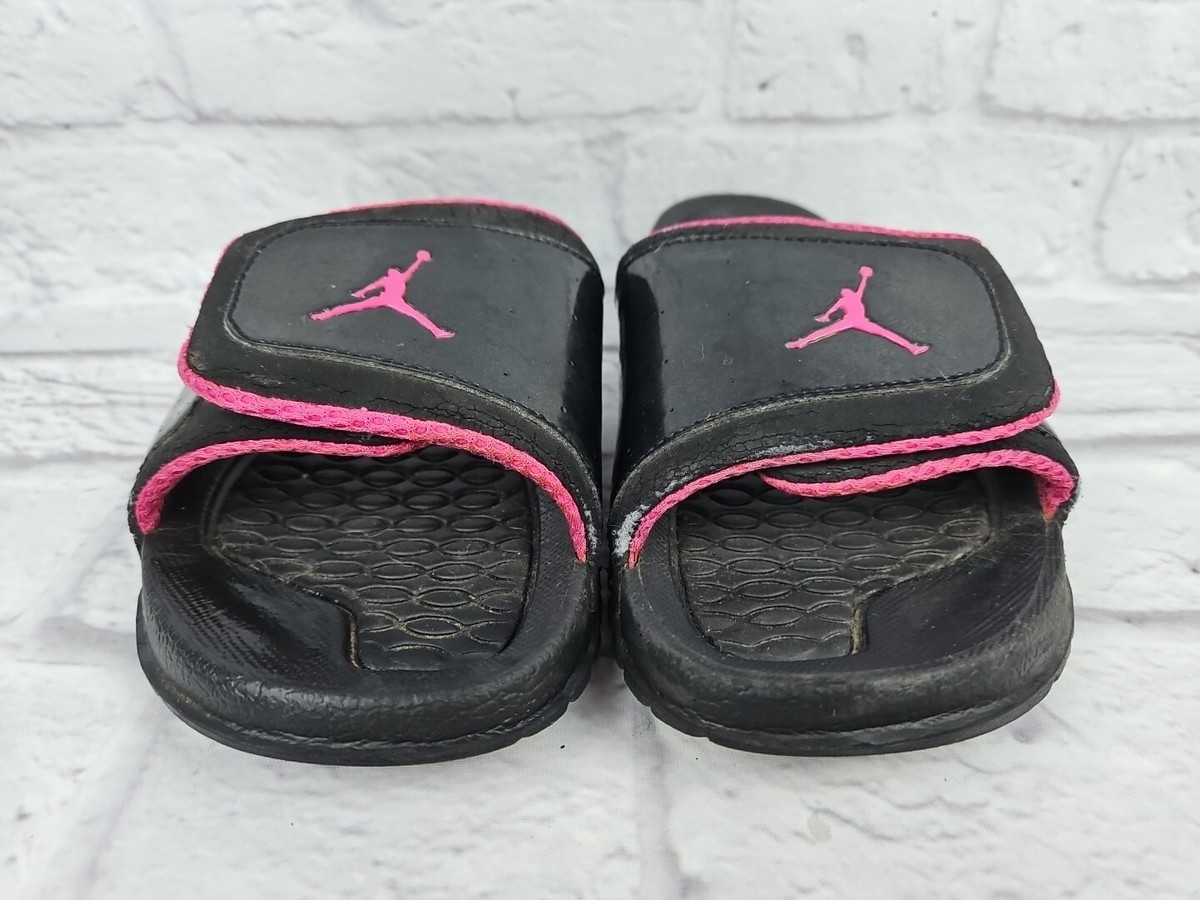 Nike Air Jordan Hydro Slides Youth Size Speed Black/Pink
