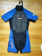 JOBE Powerstretch 2.0 mm Wetsuit S/S Shorty Wet Suit Youth Sz 10 Black neoprene