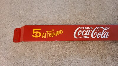 Coca-Cola ボトルデザイン プレート 1995年製 22cm 投入口有 33'' Door push bar Coca Cola old style Retro Antique Soda