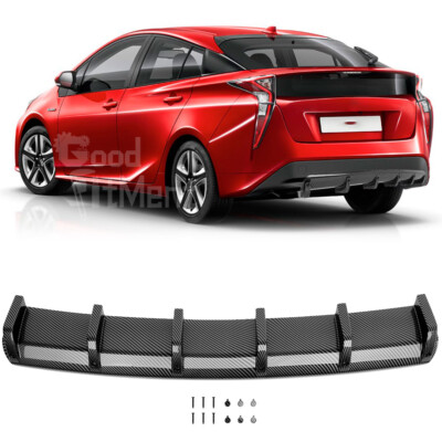 Prius Diffuzer For Toyota Prius Carbon Fiber Rear Bumper Diffuser Lip Splitter Spoiler ...
