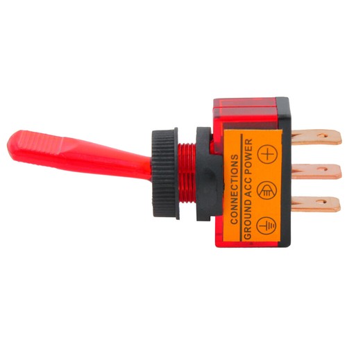 On-Off LED Toggle Switch Illuminated SPST 12V 12mm Panel Car Marine Light Boat - Picture 7 of 16
