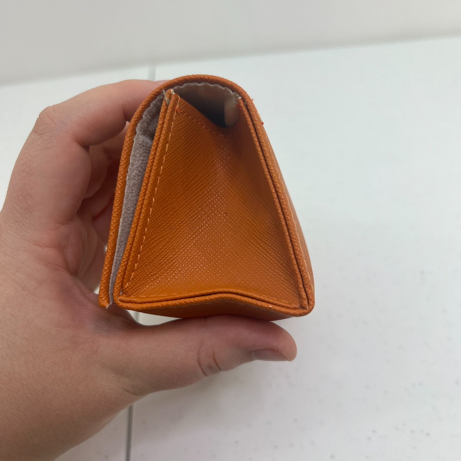 Tory Burch Large Orange Magnetic Sunglasses Eyeglasses Case Big Textured thumbnail 8