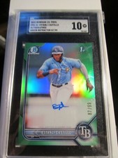 2022 ESTANLI CASTILLO BOWMAN CHROME BASEBALL CARD AUTOGRAPHED SGC 10 BBA17A