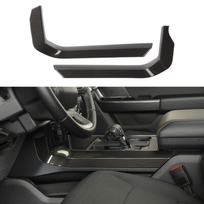 Carbon Fiber Gear Shift Box Side Panel Trim Cover For Ford F150 21+ Accessories
