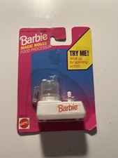 Vintage 90s BARBIE Food Processor   Wind Up Doll House Toy Accessory   WORKS 