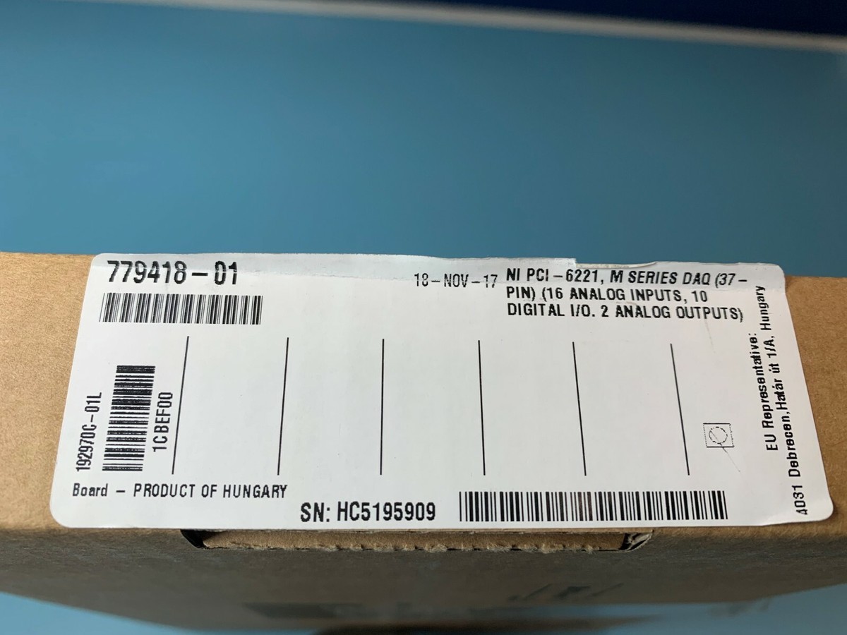 National Instruments PCI-6221 (37Pin) data acquisition card