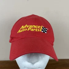 Advance Auto Parts Logo Strapback Adjustable Hat NASCAR America Red Cars Trucks