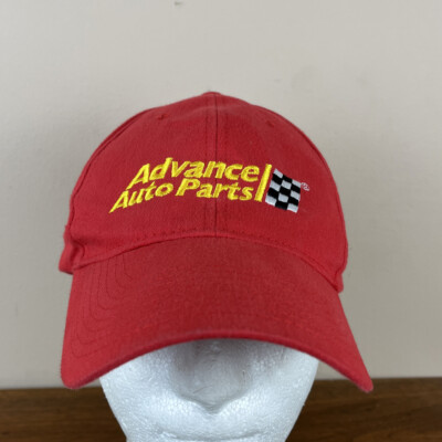 Advance Auto Parts Logo Strapback Adjustable Hat NASCAR America Red ...