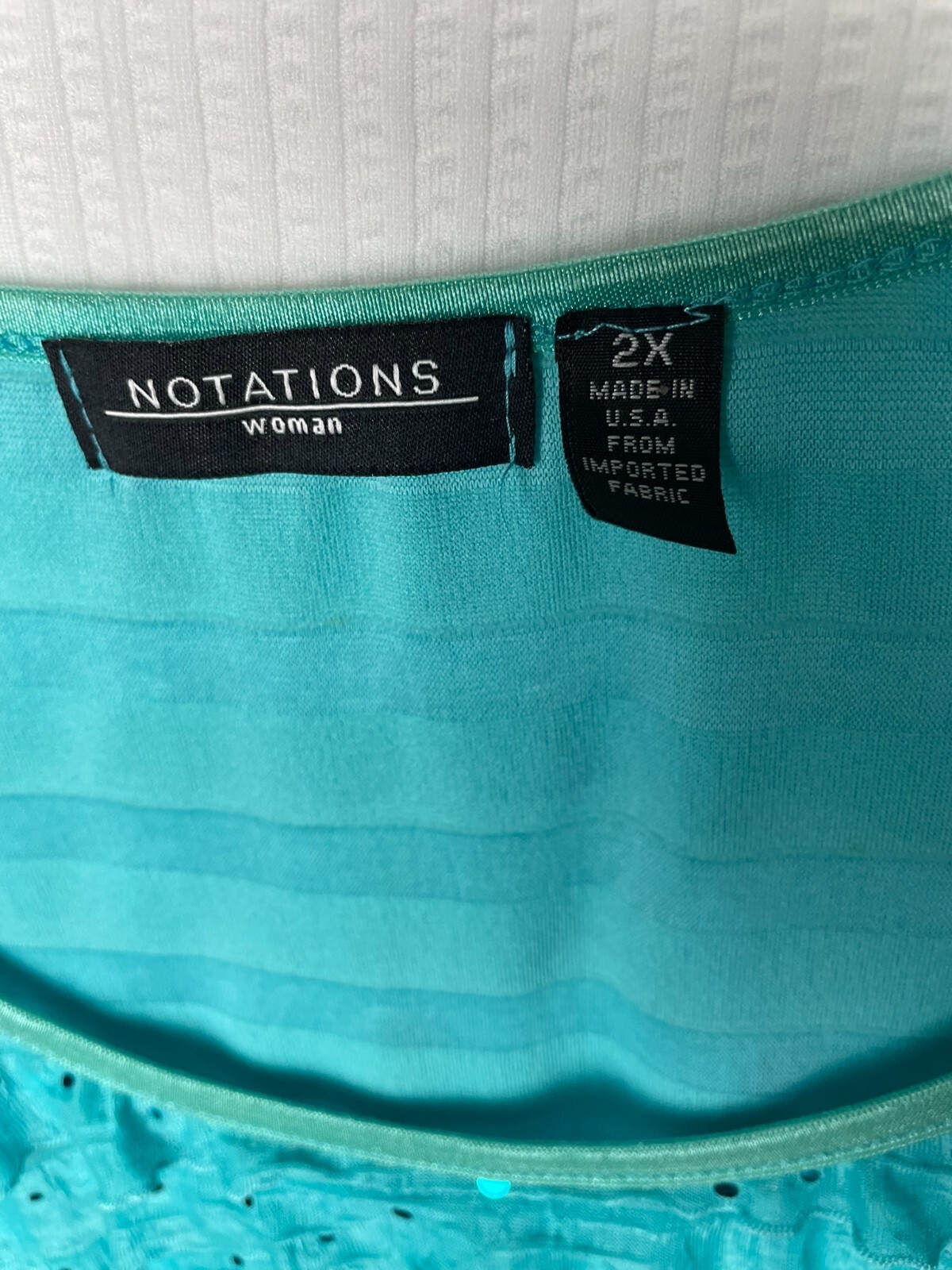 Notations Pullover Womens Plus Size 2x Turquoise … - image 10