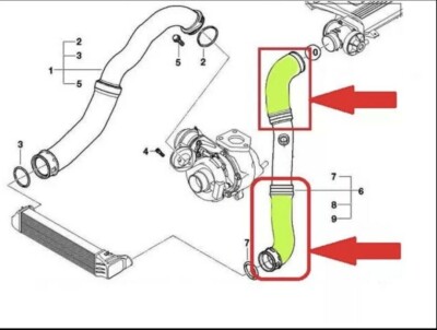 Ladeluftschlauch Set für BMW 3er E46 318d 320d 320cd 11617791393 